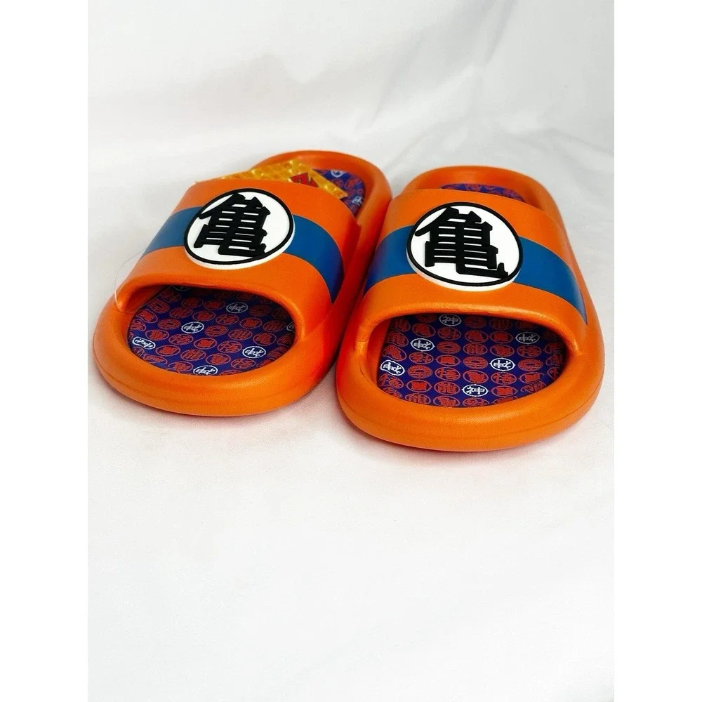 Dragon Ball Z Kame Symbol Men's Cloud Comfort Foam Slide Sandals Orange Size 10